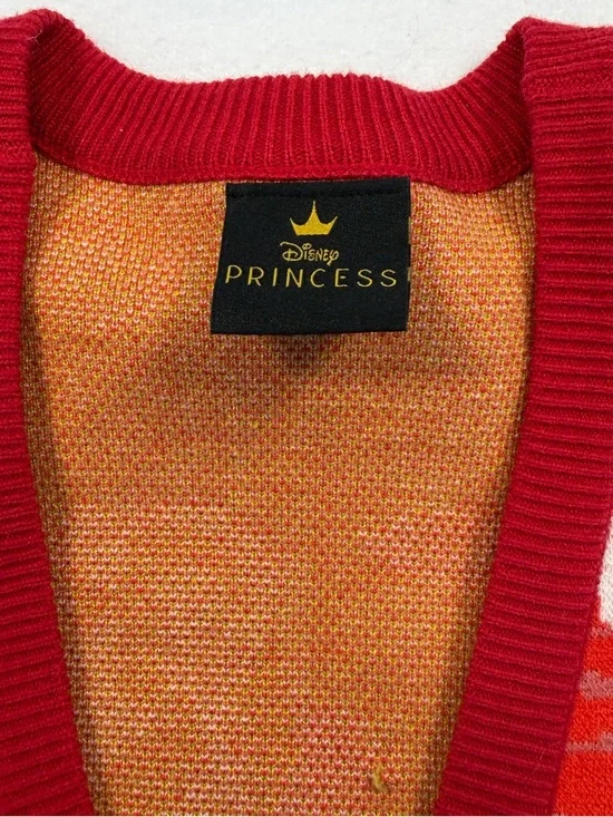 Disney Beauty and Beast Chip Cozy Cardigan Rose Knit Cottagecore - Picture 5 of 7